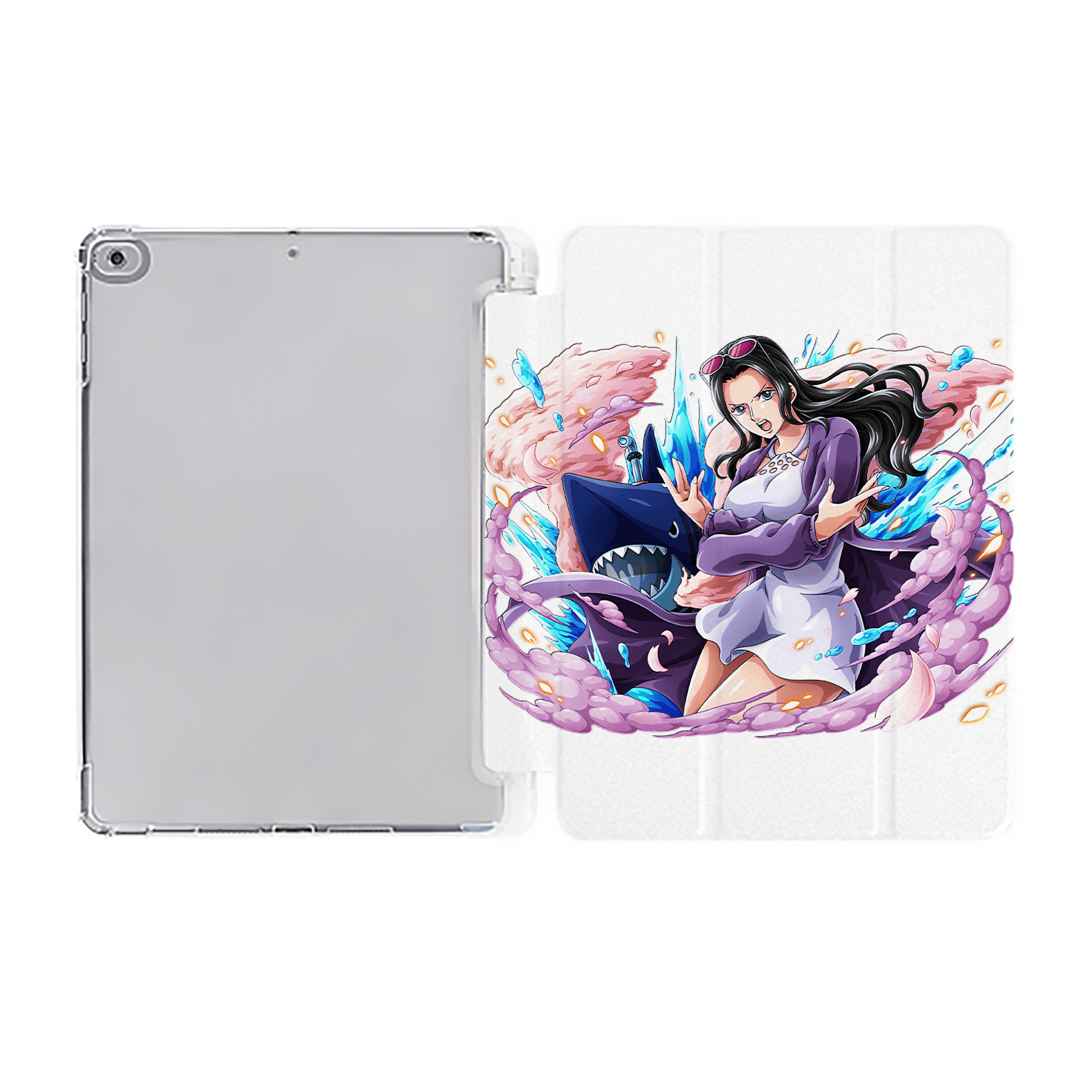 （画像用） ワンピース ニコ・ロビン ONE PIECE Nico Robin IPad ケース ペン収納付き 三つ折りスタンド PUレザー×シリコン 対応機種9.5/10.5/10.9インチ